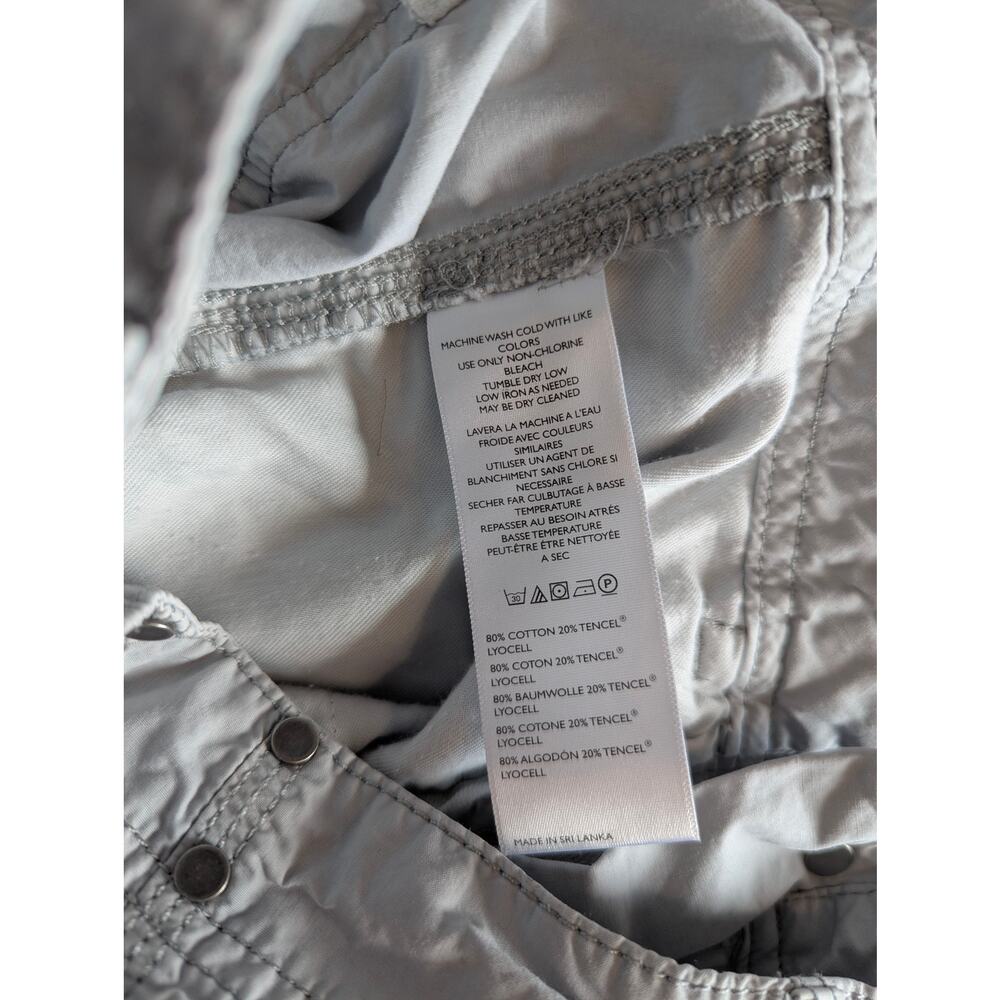 Pilcro Wide-Leg Cargo Pants in Light Gray - Picture 6 of 11